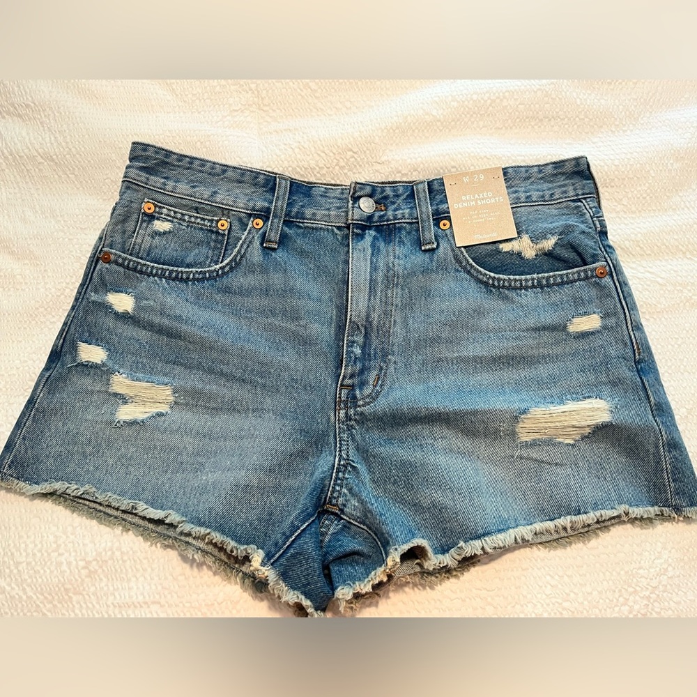 NWT Madewell Relaxed Denim Shorts / Size 29